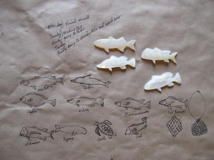 Artworks and sketches by an Aboriginal artist